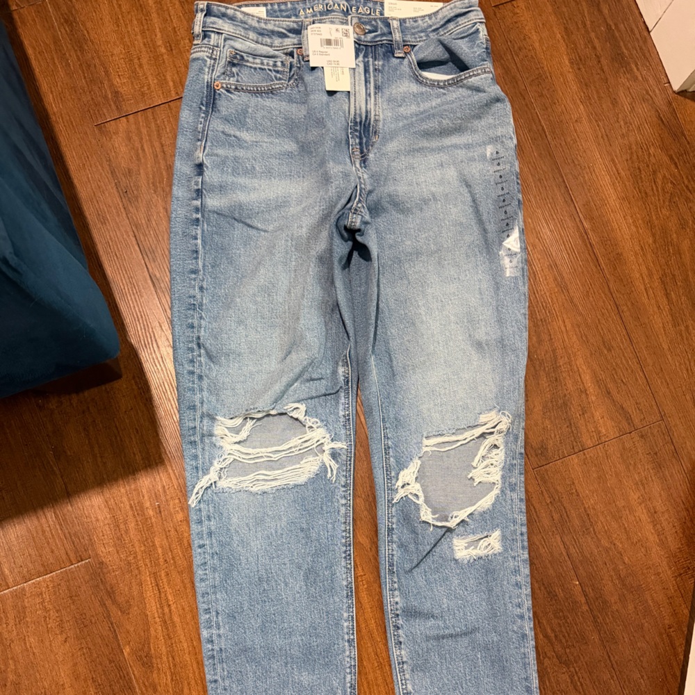 America Eagle Light Blue Distressed Jeans